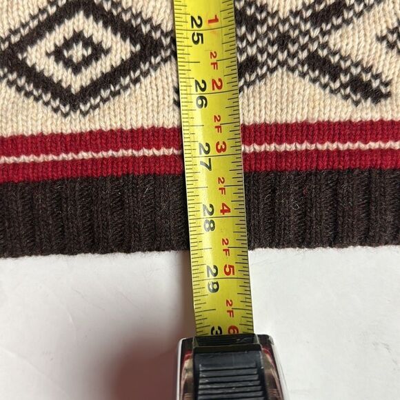 Pepe Jeans London Unisex Brown Wool Blend Collared Cable Knit Sweater M-L - Picture 14 of 14